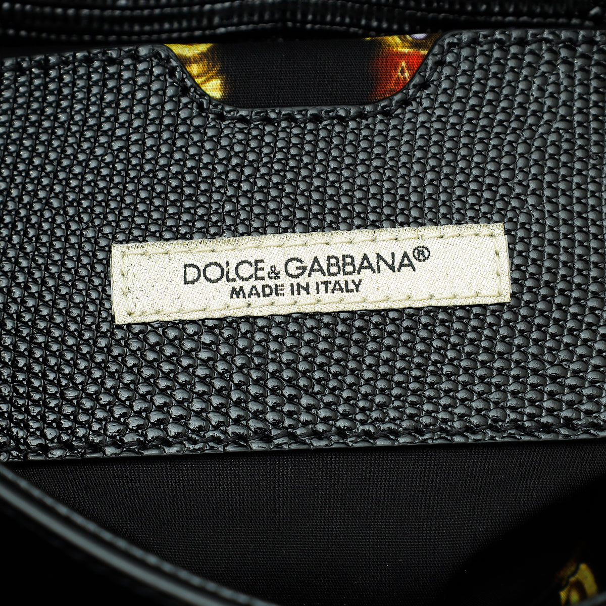 Dolce & Gabbana Black Iguana Print Sicily Crystal Small Bag