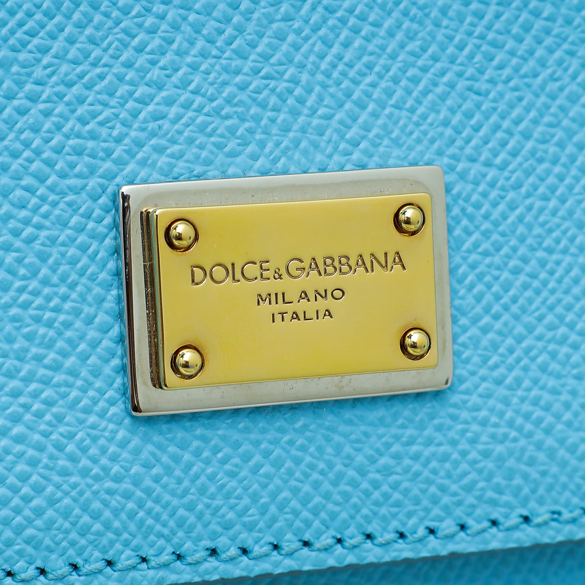 Dolce & Gabbana Baby Blue Dauphine Regular Sicily Bag