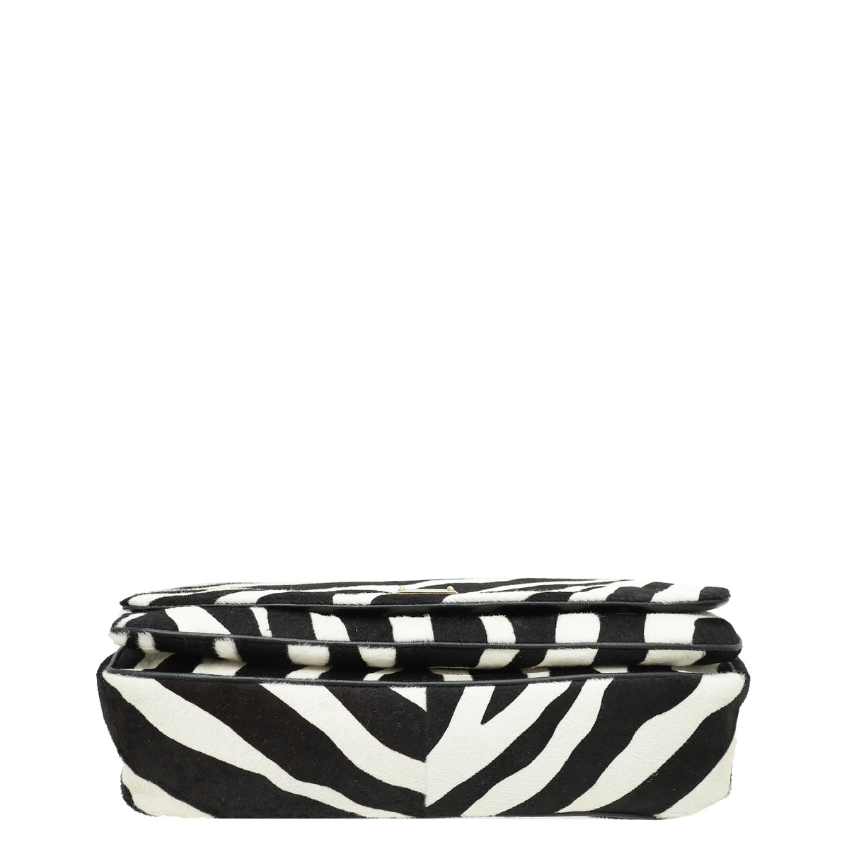 Dolce & Gabbana Bicolor Zebra Print Pony Hair Miss Charles Bag