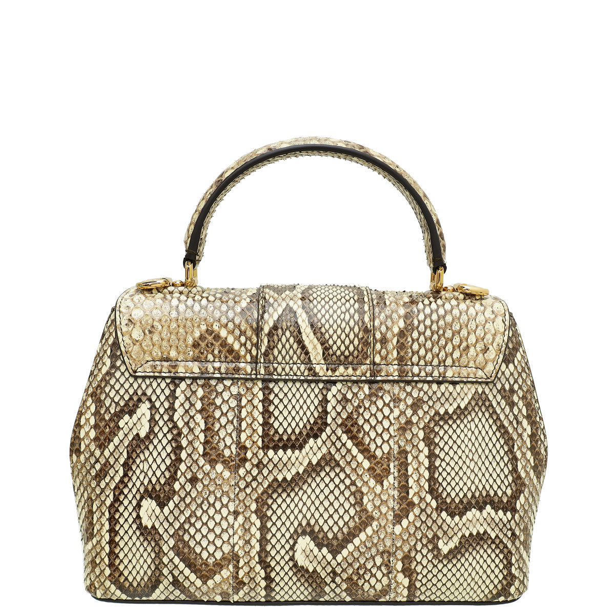 Dolce & Gabbana Bicolor Python Lucia Top Handle Bag-Dolce & Gabbana-THE CLOSET