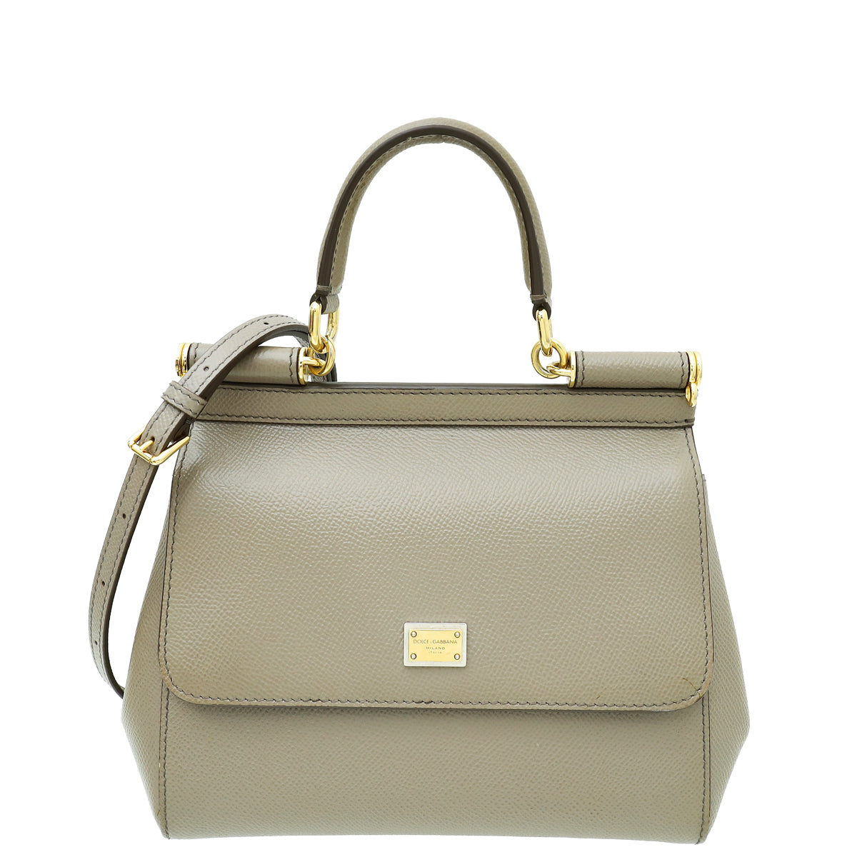 Dolce & Gabbana Grey Dauphine Sicily Small Bag-Dolce & Gabbana-THE CLOSET