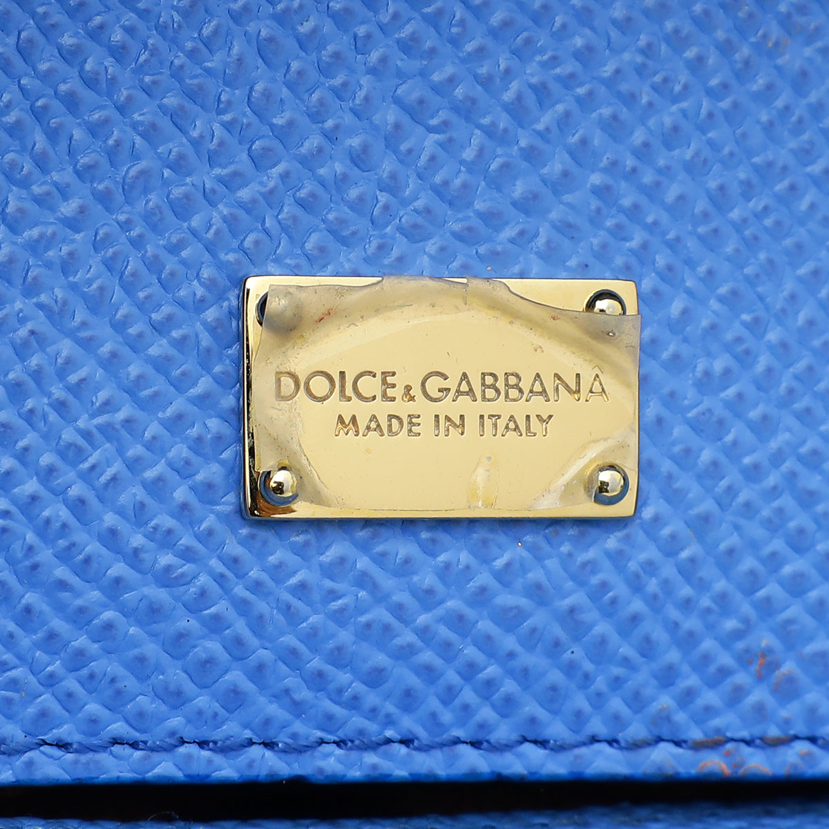 Dolce & Gabbana Blue Dauphine Sicily Small Flap Bag