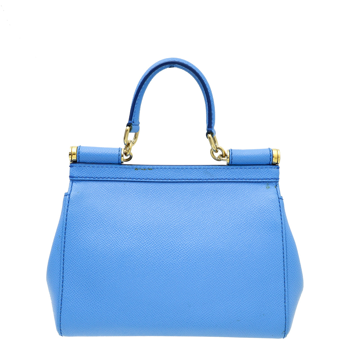 Dolce & Gabbana Blue Dauphine Sicily Small Flap Bag