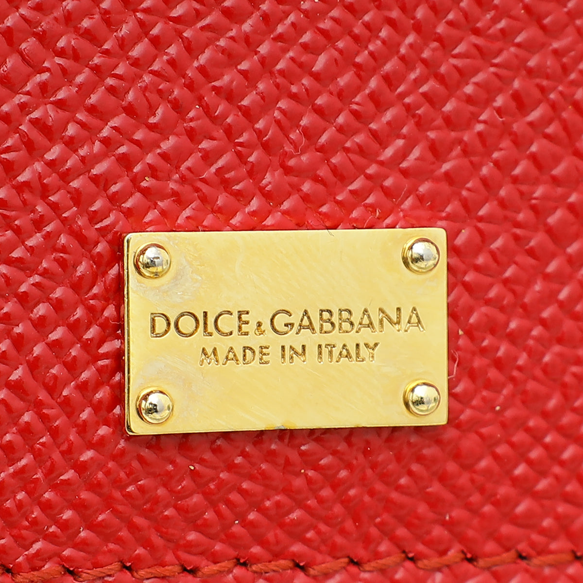 Dolce & Gabbana Red Dauphine Sicily Medium Flap Bag