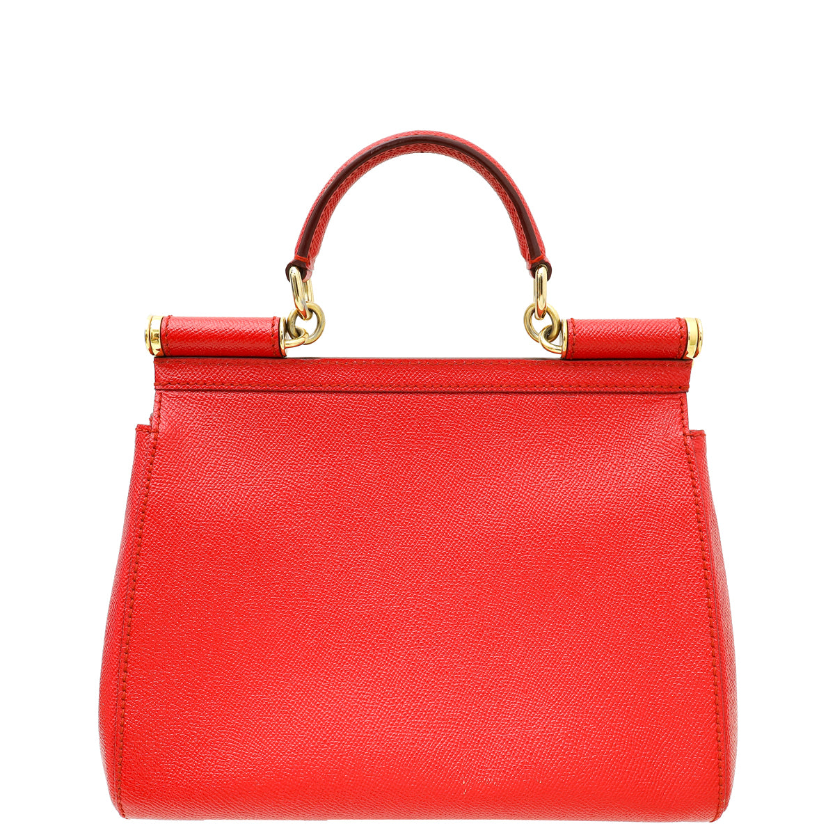 Dolce & Gabbana Red Dauphine Sicily Medium Flap Bag-Dolce & Gabbana-THE CLOSET