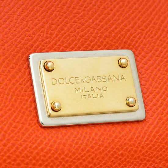 Dolce & Gabbana Orange Dauphine Sicily Large Bag