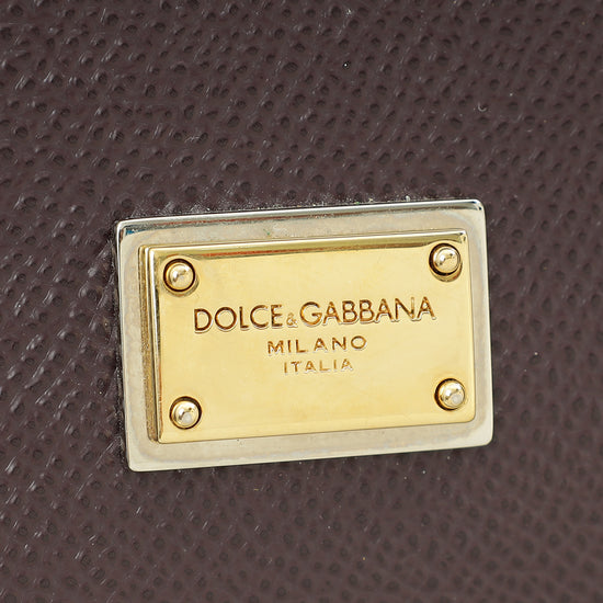 Dolce & Gabbana Burgundy Sicily Dauphine Medium Bag