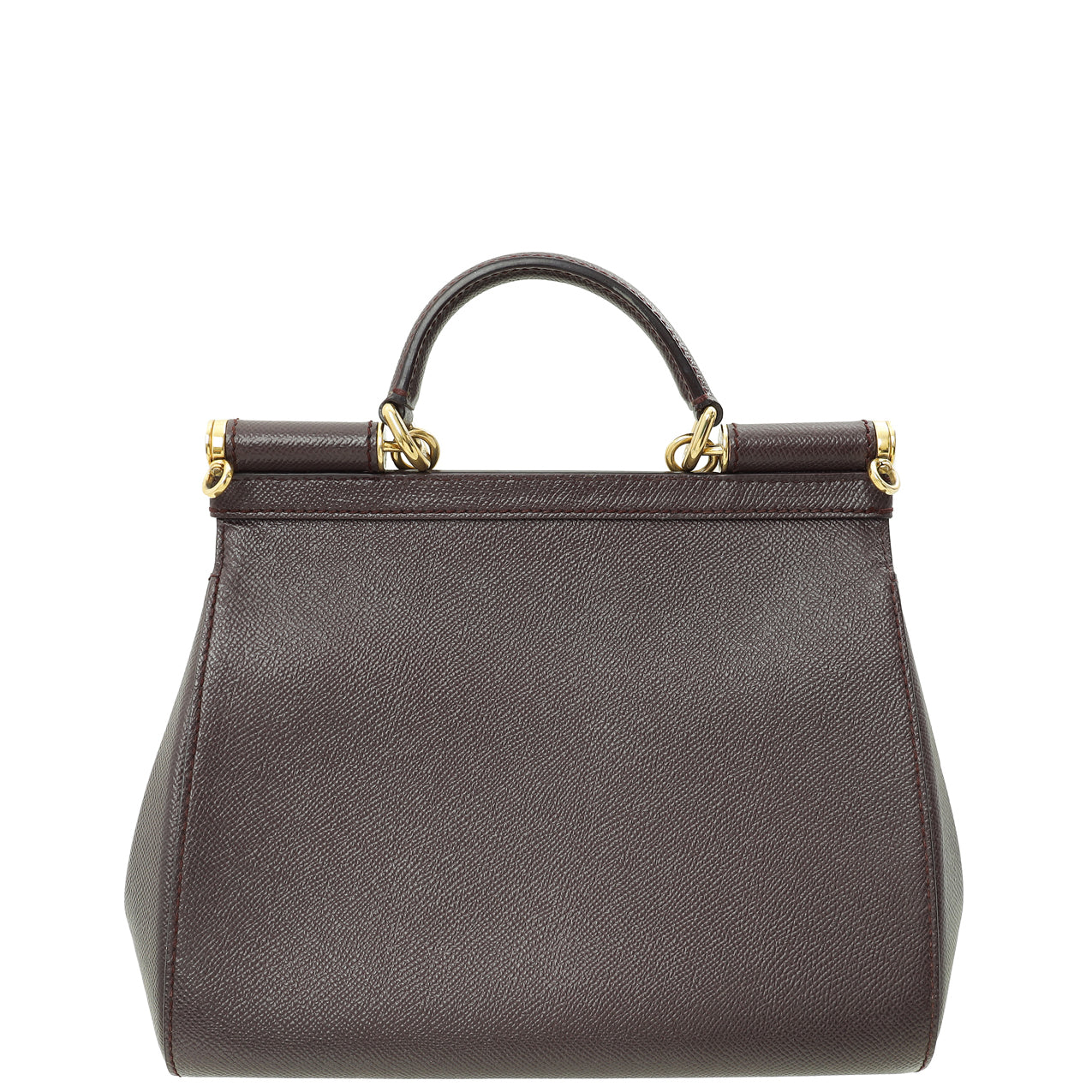 Dolce & Gabbana Burgundy Sicily Dauphine Medium Bag-Dolce & Gabbana-THE CLOSET