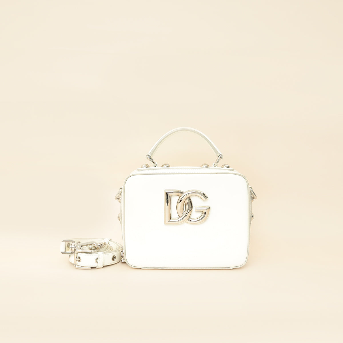 Dolce & Gabbana White 3.5 Top-Handle Bag-Dolce & Gabbana-THE CLOSET