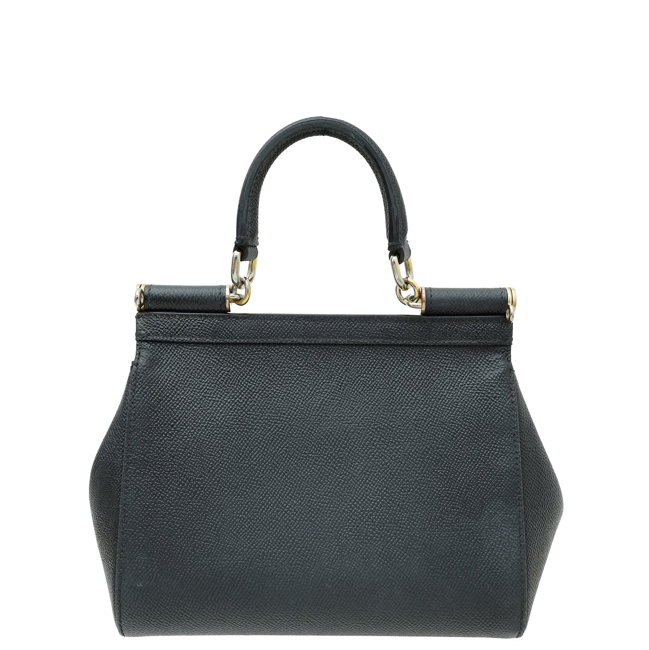 Dolce & Gabbana Black Dauphine Sicily Small Bag-Dolce & Gabbana-THE CLOSET