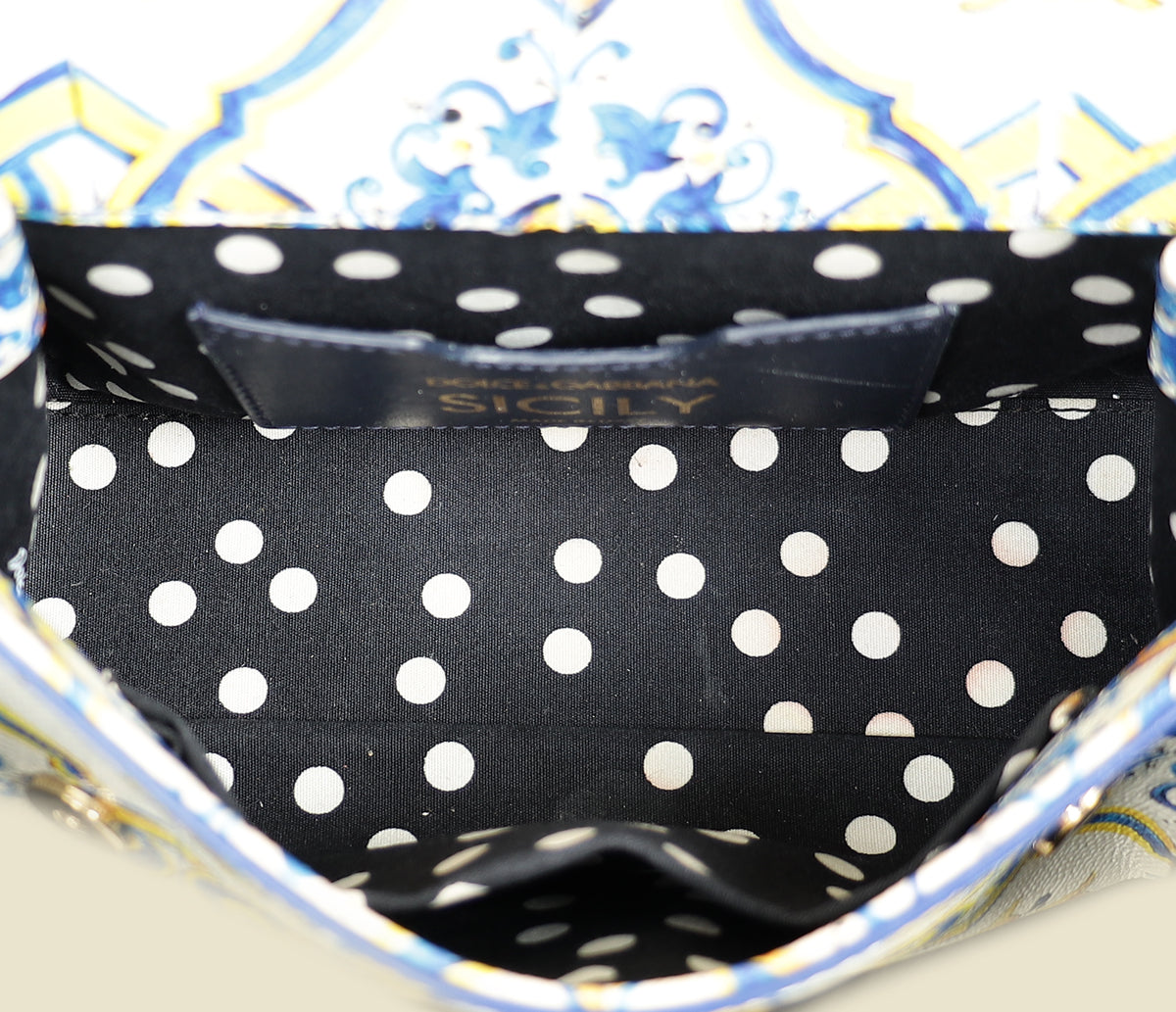 Dolce & Gabbana Multicolor Majolica Print Sicily Small Bag