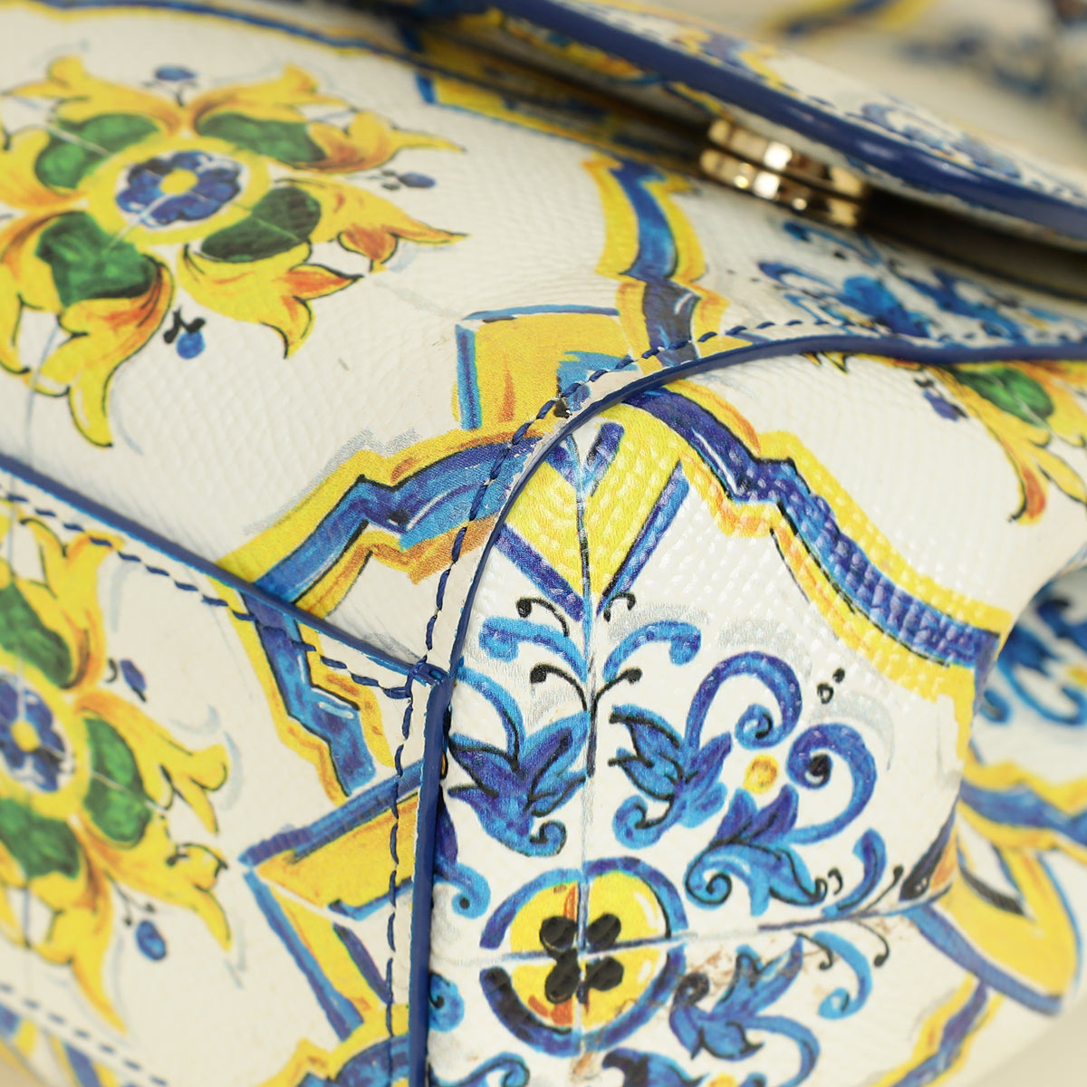 Dolce & Gabbana Multicolor Majolica Print Sicily Small Bag