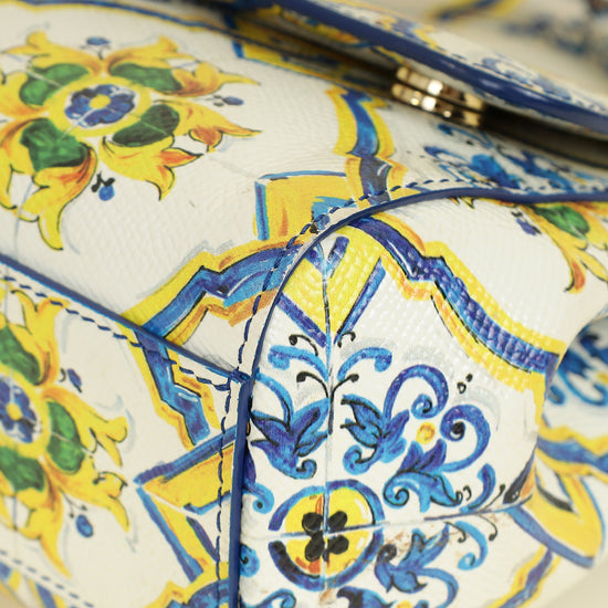 Dolce & Gabbana Multicolor Majolica Print Sicily Small Bag