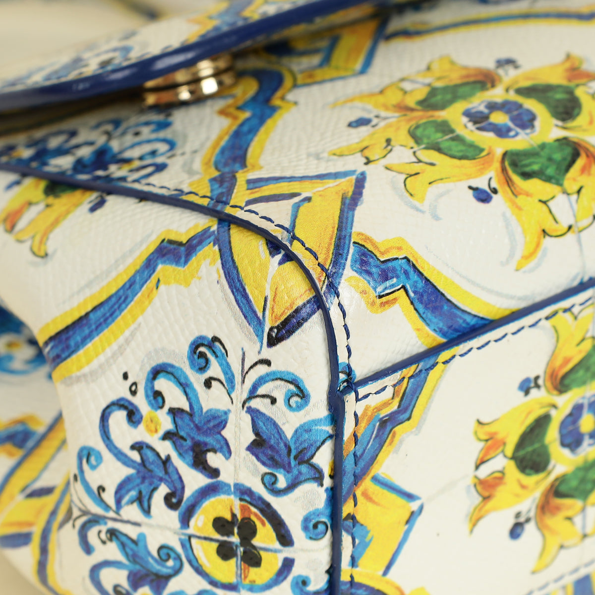 Dolce & Gabbana Multicolor Majolica Print Sicily Small Bag