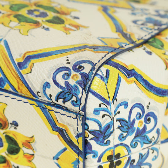 Dolce & Gabbana Multicolor Majolica Print Sicily Small Bag