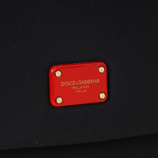 Dolce & Gabbana Black Neoprene Sicily Small Bag-Dolce & Gabbana-THE CLOSET