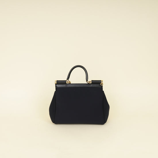 Dolce & Gabbana Black Neoprene Sicily Small Bag-Dolce & Gabbana-THE CLOSET