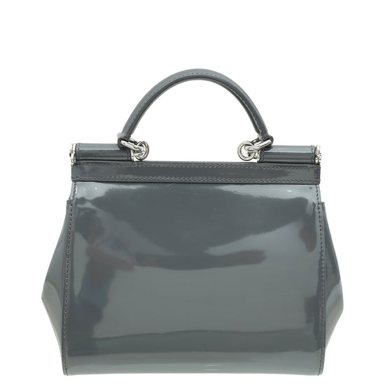 Dolce & Gabbana Grey Sicily Top-Handle Small Bag