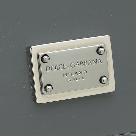 Dolce & Gabbana Grey Sicily Top-Handle Small Bag