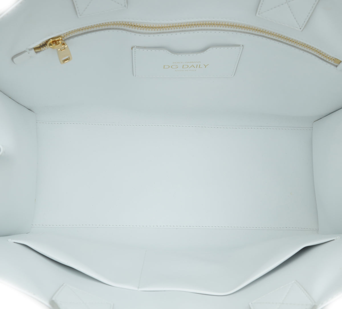 Dolce & Gabbana White Daily Logo Medium Tote Bag