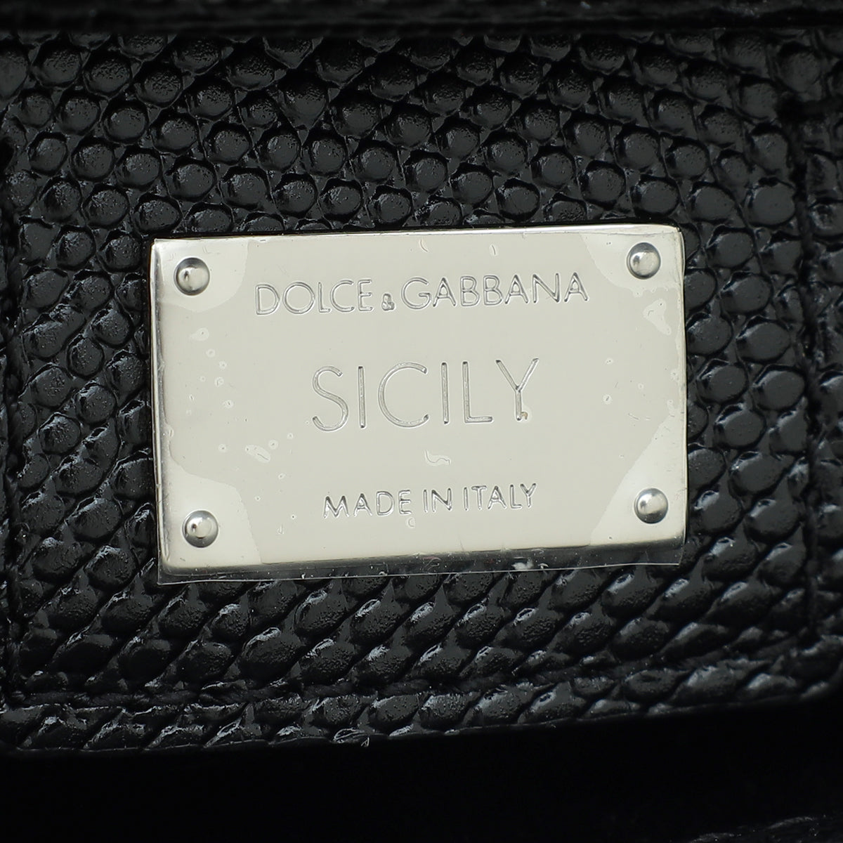 Dolce & Gabbana Black Sicily Crystal Embellished Top Handle Small Bag