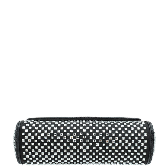 Load image into Gallery viewer, Dolce &amp;amp; Gabbana Black Sicily Crystal Embellished Top Handle Small Bag
