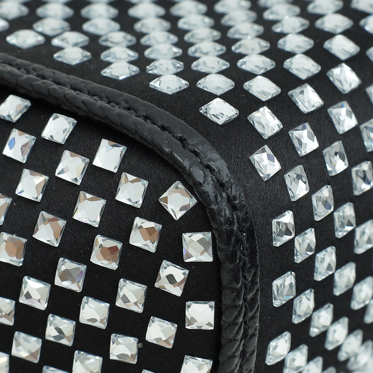 Dolce & Gabbana Black Sicily Crystal Embellished Top Handle Small Bag