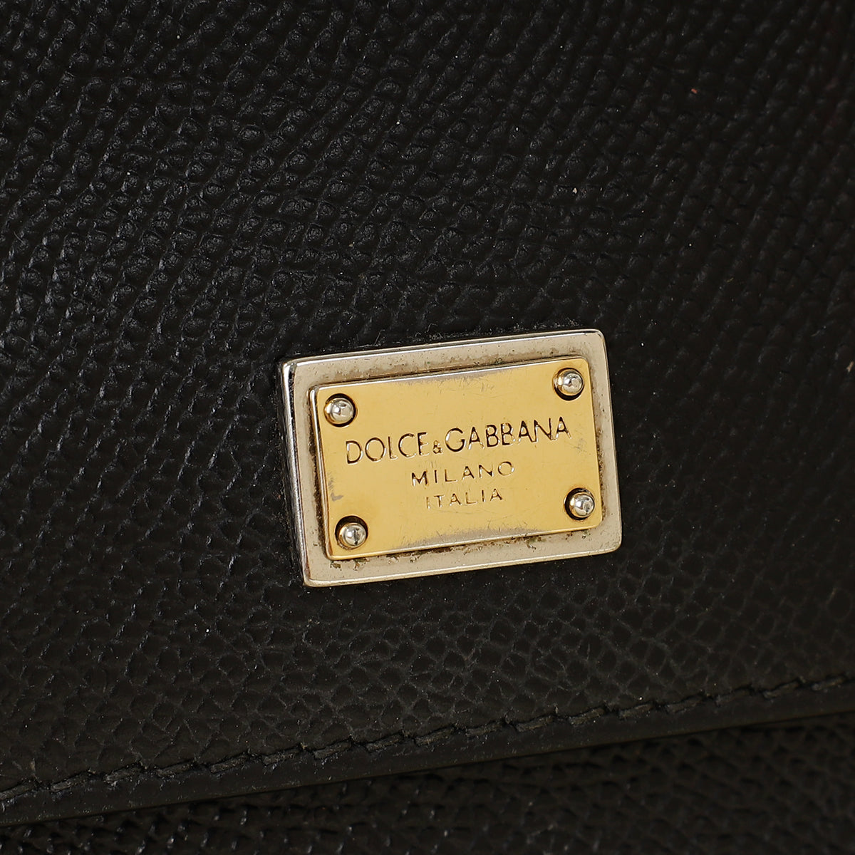 Dolce & Gabbana Black Dauphine Sicily Micro Bag-Dolce & Gabbana-THE CLOSET