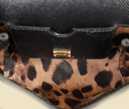 Dolce & Gabbana Black Dauphine Sicily Micro Bag-Dolce & Gabbana-THE CLOSET
