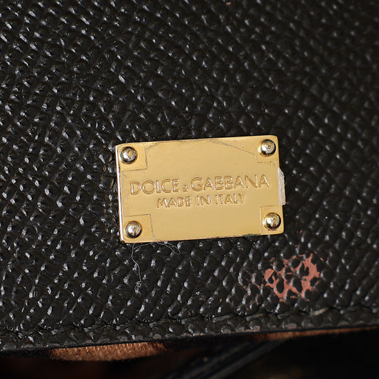 Dolce & Gabbana Black Dauphine Sicily Micro Bag-Dolce & Gabbana-THE CLOSET