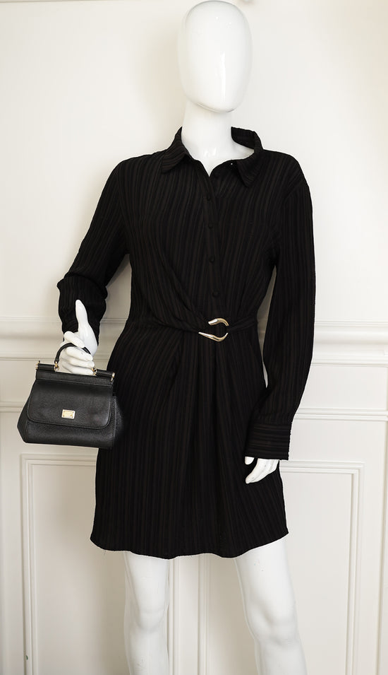 Dolce & Gabbana Black Dauphine Sicily Micro Bag-Dolce & Gabbana-THE CLOSET