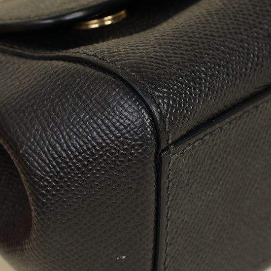 Dolce & Gabbana Black Dauphine Sicily Micro Bag-Dolce & Gabbana-THE CLOSET