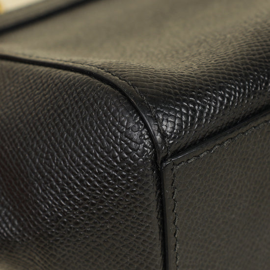 Dolce & Gabbana Black Dauphine Sicily Micro Bag-Dolce & Gabbana-THE CLOSET