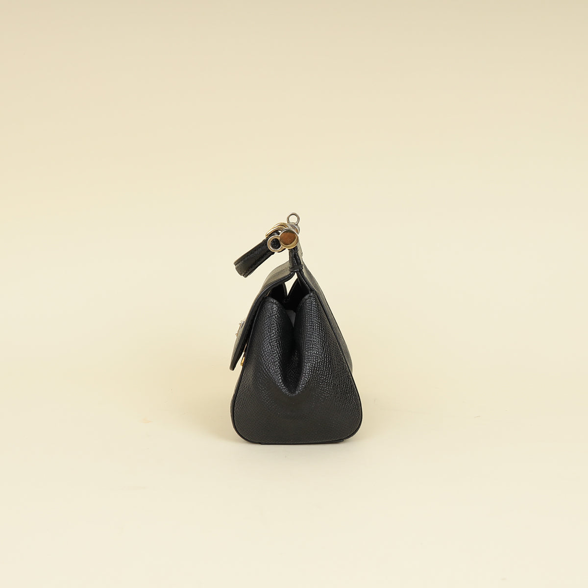 Dolce & Gabbana Black Dauphine Sicily Micro Bag-Dolce & Gabbana-THE CLOSET