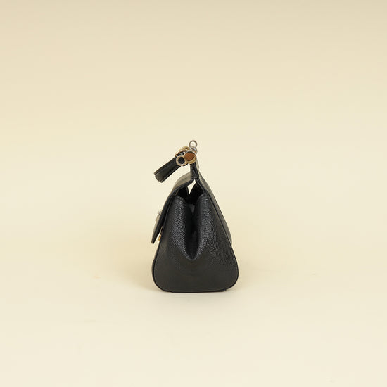 Dolce & Gabbana Black Dauphine Sicily Micro Bag-Dolce & Gabbana-THE CLOSET