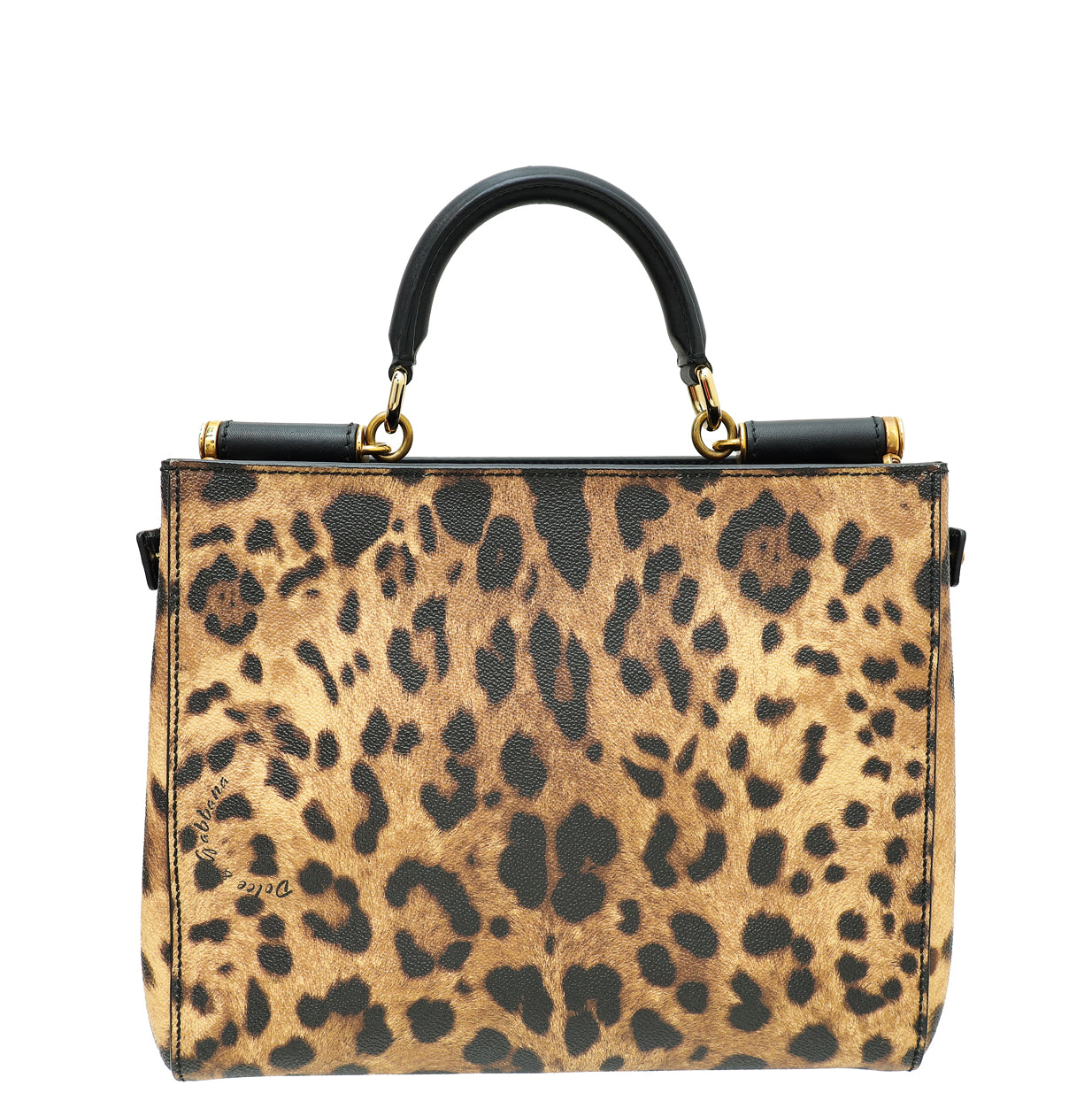Dolce & Gabbana Bicolor Leopard Print Sicily Shopper Medium Bag-Dolce & Gabbana-THE CLOSET