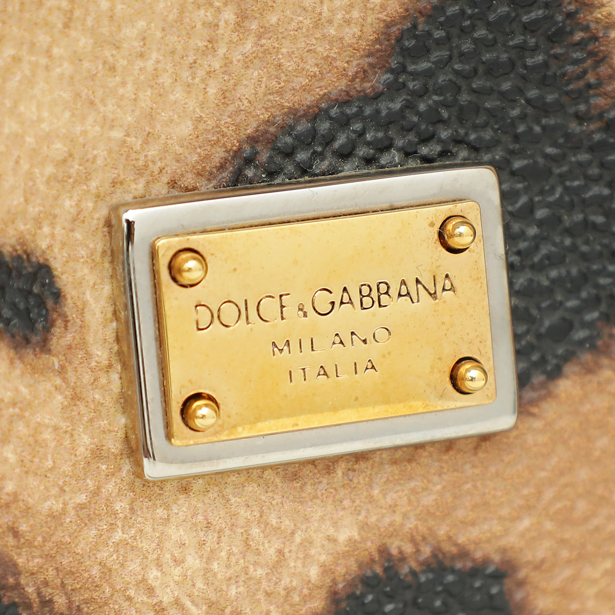 Dolce & Gabbana Bicolor Leopard Print Sicily Shopper Medium Bag