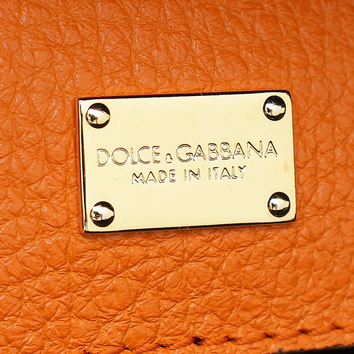 Dolce & Gabbana Orange Rosaria Top Handle Bag