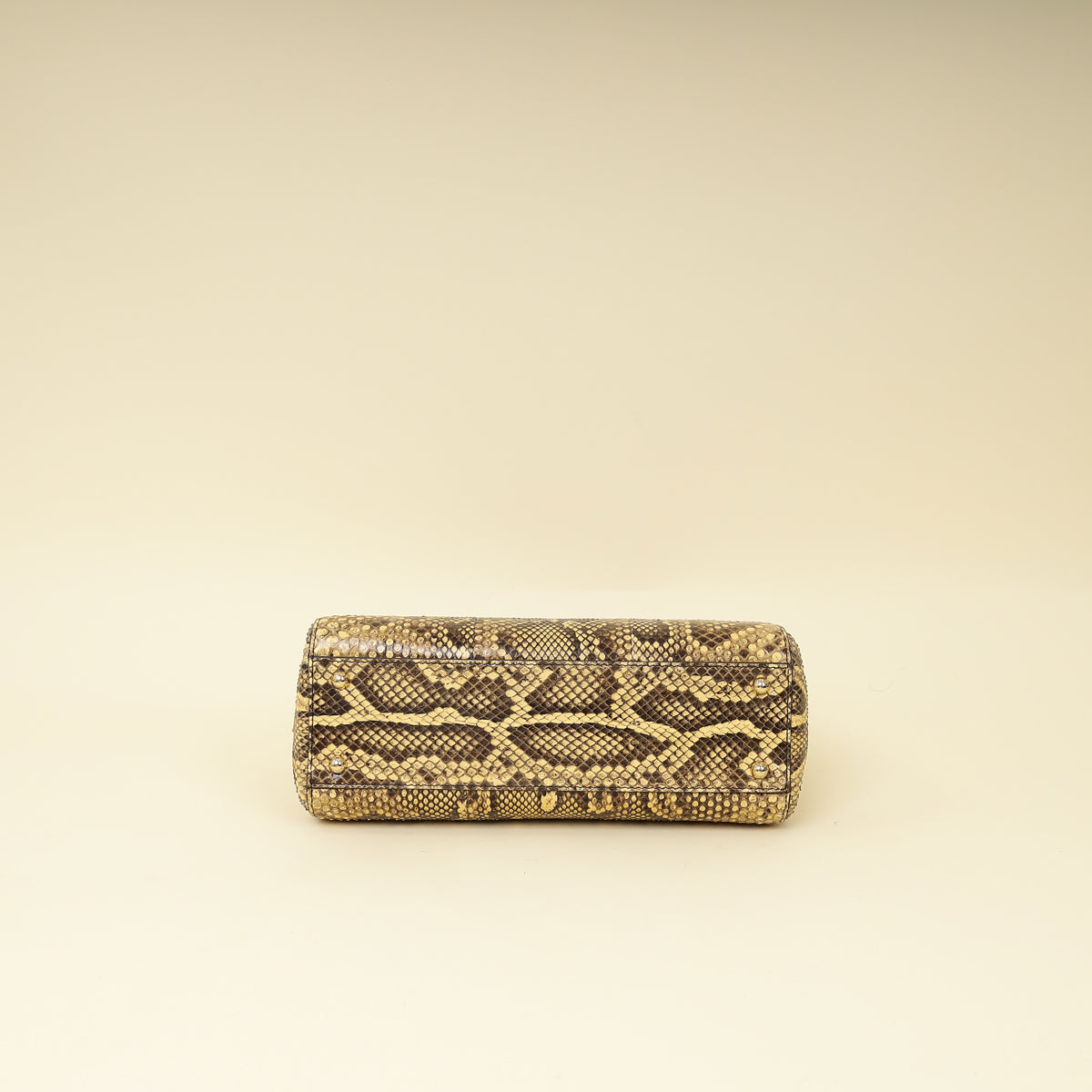 Dolce & Gabbana Beige Python Sicily Shopper Bag-Dolce & Gabbana-THE CLOSET