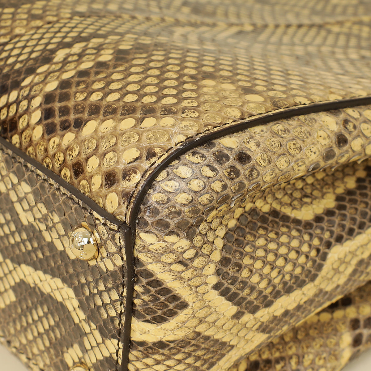 Dolce & Gabbana Beige Python Sicily Shopper Bag-Dolce & Gabbana-THE CLOSET