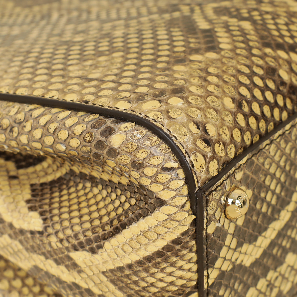 Dolce & Gabbana Beige Python Sicily Shopper Bag-Dolce & Gabbana-THE CLOSET