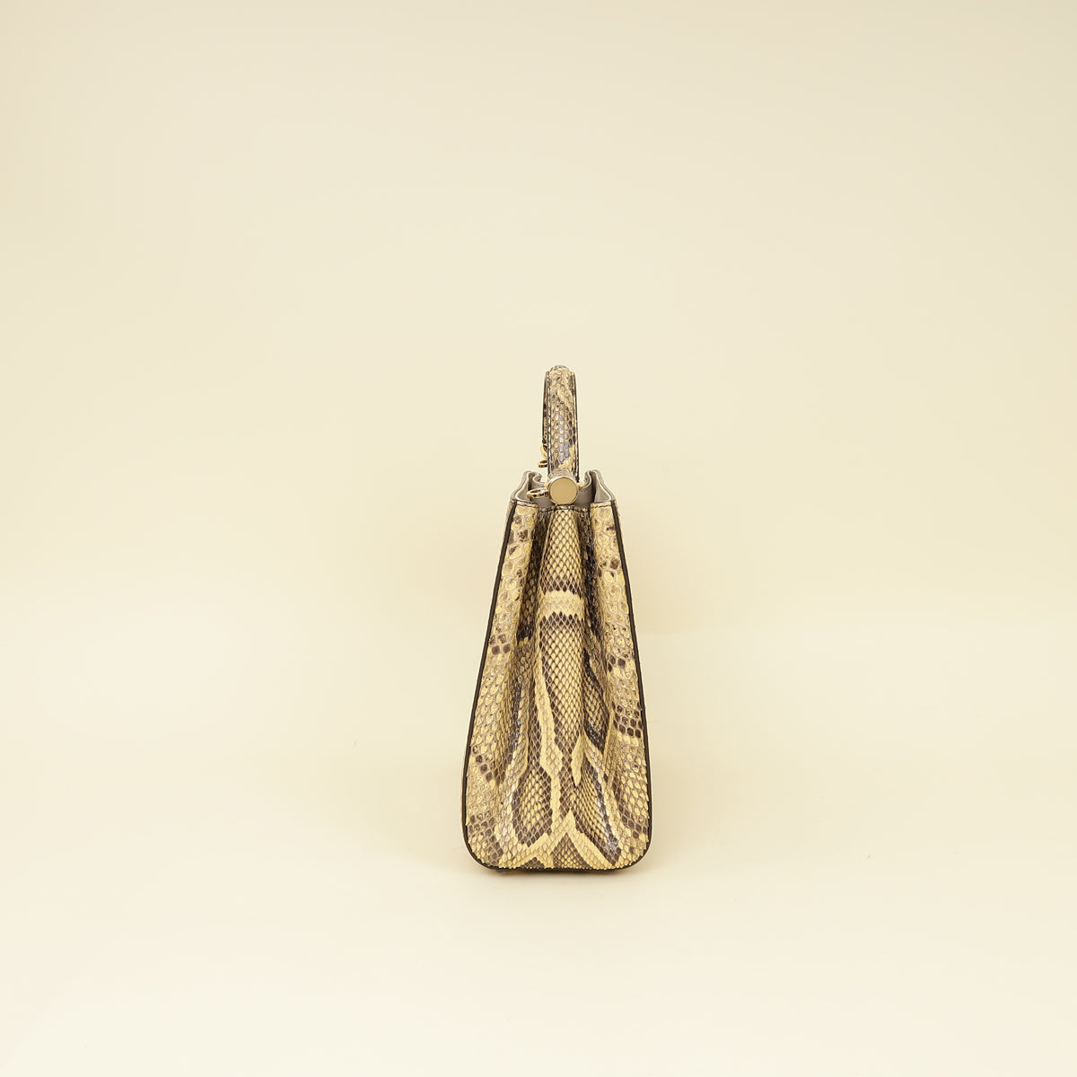 Dolce & Gabbana Beige Python Sicily Shopper Bag-Dolce & Gabbana-THE CLOSET