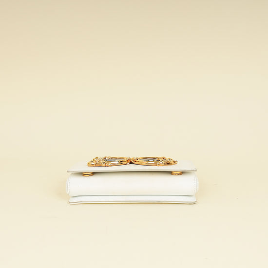 Dolce & Gabbana White DG Girl Phone Chain Bag-Dolce & Gabbana-THE CLOSET