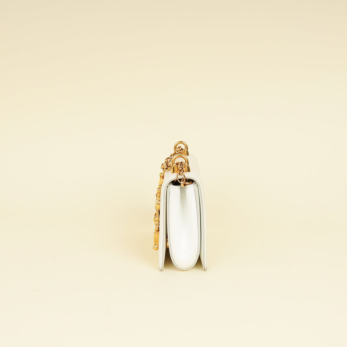 Dolce & Gabbana White DG Girl Phone Chain Bag-Dolce & Gabbana-THE CLOSET