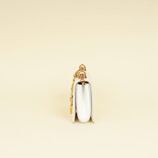 Dolce & Gabbana White DG Girl Phone Chain Bag-Dolce & Gabbana-THE CLOSET