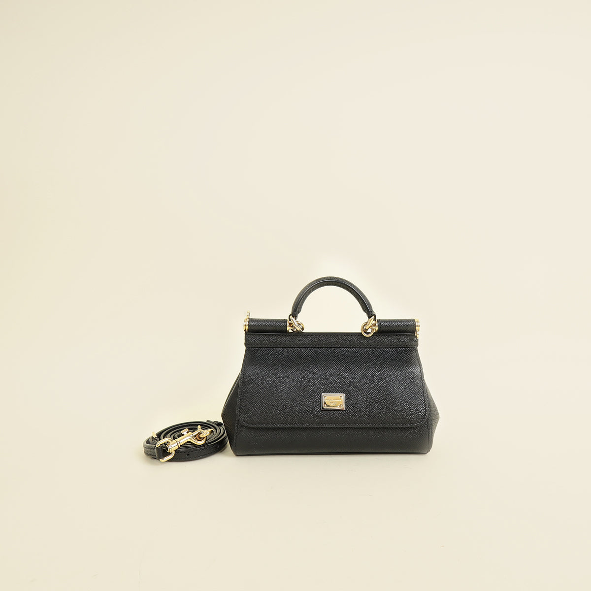 Dolce & Gabbana Black Small Miss Sicily East West Bag