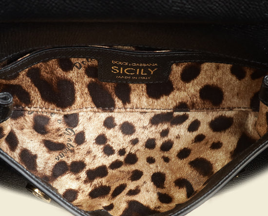 Dolce & Gabbana Black Small Miss Sicily East West Bag