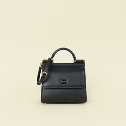 Dolce & Gabbana Black Mini Sicily 58 Shoulder Bag