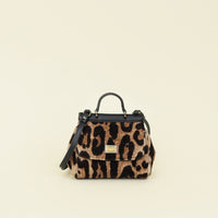 Dolce & Gabbana Tiger Multicolor Terry Cloth Mini Miss Sicily Top-Handle Bag