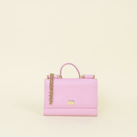 Dolce & GAbbana Pink Sicily Smart Gloss Bag Chain Wallet